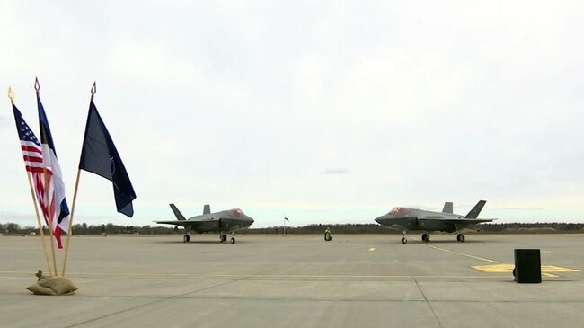 Американские истребители F-35 в Эстонии. Архивное фото