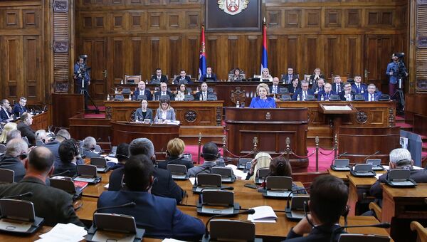Выступление Председателя Совета Федерации Валентины Матвиенко в Народной скупщине Республики Сербия