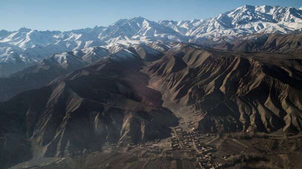Вид на город Бамиан в Афганистане