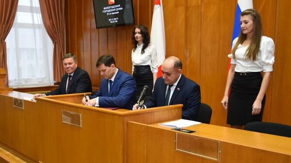 Вступление Сергея Воропанова в должность мэра Вологды. 23 ноября 2017