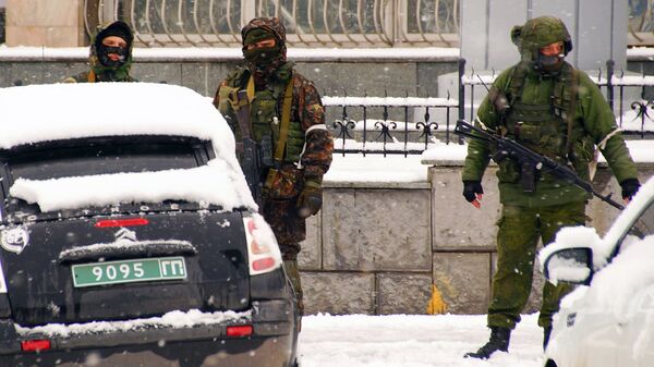 Вооруженные люди в Луганске. 22 ноября 2017