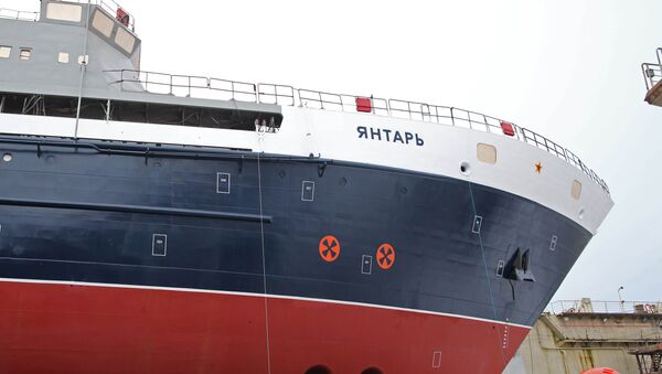 Океанографическое судно с неограниченной зоной действия Янтарь на Прибалтийском судостроительном заводе