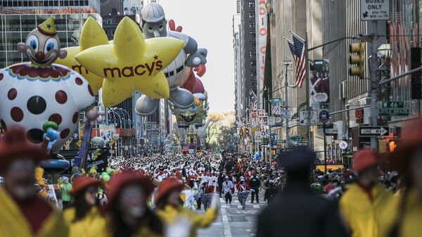 Ежегодный парад Мэйси в честь Дня благодарения в Нью-Йорке. Архивное фото