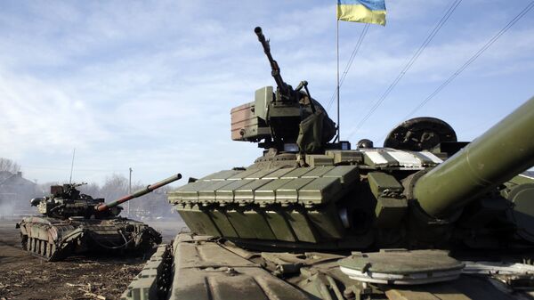 Танки украинской армии около Горловки. Архивное фото