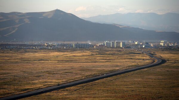 Вид на город Кызыл в Республике Тыва