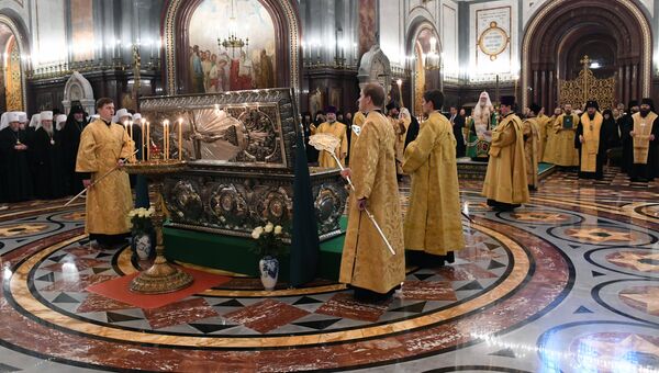 Патриарх Московский и всея Руси Кирилл возглавил торжественный молебен по случаю начала Архиерейского собор РПЦ. 29 ноября 2017