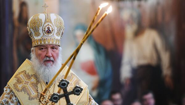 Патриарх Московский и всея Руси Кирилл проводит литургию в храме Христа Спасителя в свой день рождения