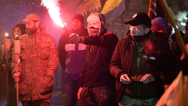 Шествие в Киеве, посвященное годовщине событий на Майдане. 29 ноября 2017