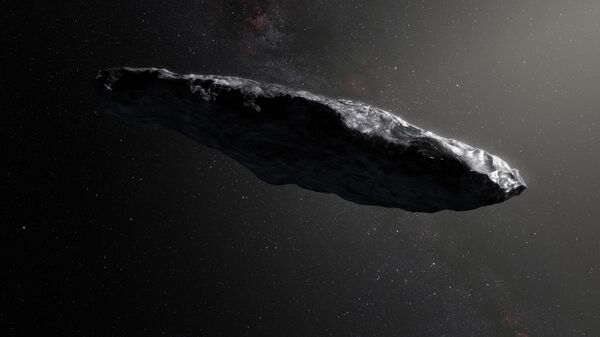 Художник изобразил первый межзвездный астероид Оумуамуа. Архивное фото