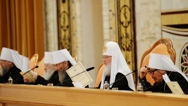 Патриарх Московский и всея Руси Кирилл на заседании Архиерейского собора 2017