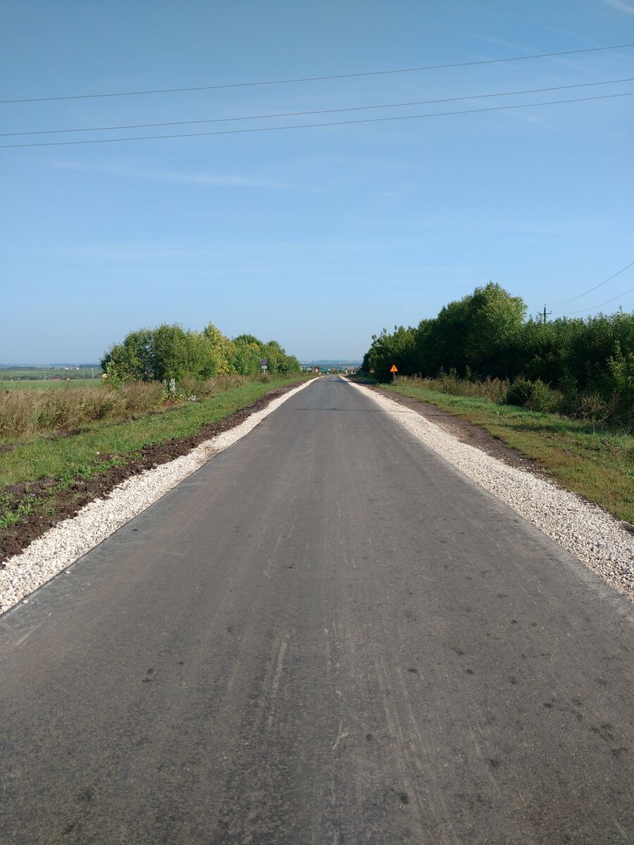 Дорога Коснары-Тренькасы после ремонта