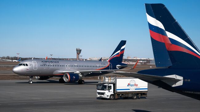 Самолет Airbus A320 авиакомпании Аэрофлот. Архивное фото