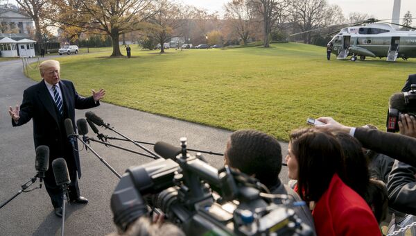 Президент США Дональд Трамп заявил во время встречи с журналистами. 2 декабря 2017