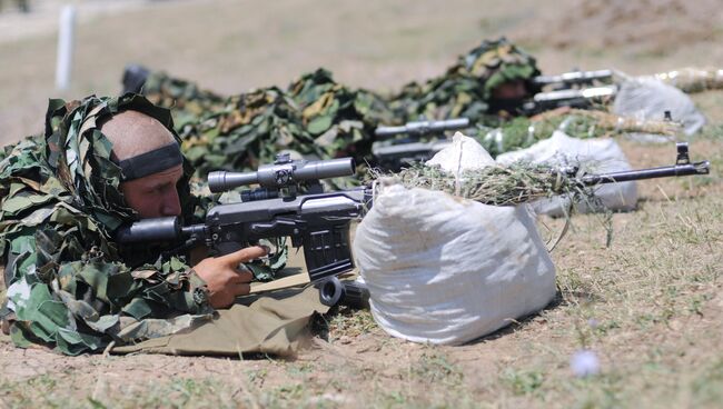 Военные учения на военной базе Министерства обороны РФ. Архивное фото