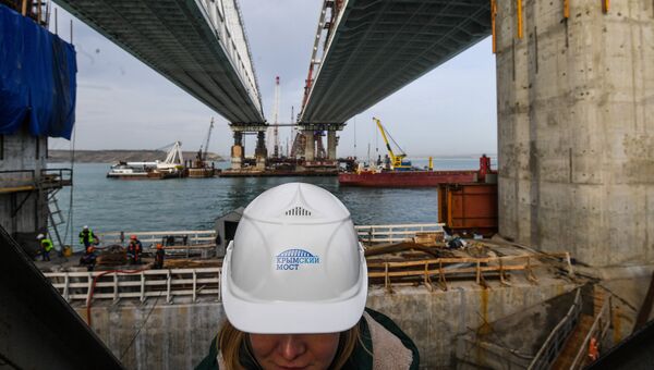 Строительство Крымского моста. 3 декабря 2017
