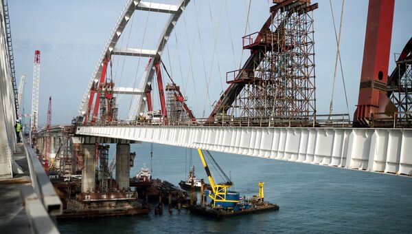 Строительство Крымского моста. 3 декабря 2017