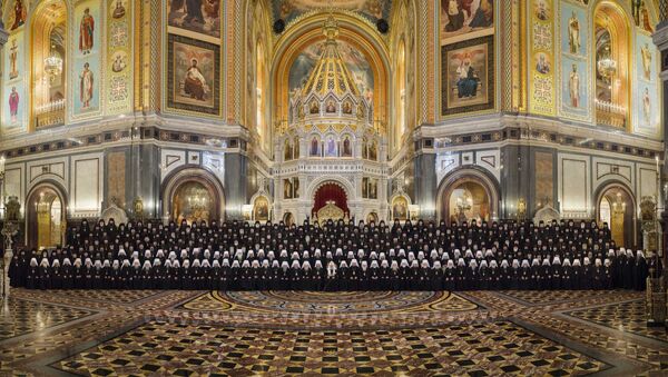 Участники Архиерейского собора Русской православной церкви 2017 года