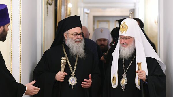 Патриарх Московский и всея Руси Кирилл и патриарх Антиохийский и всего Востока Иоанн X