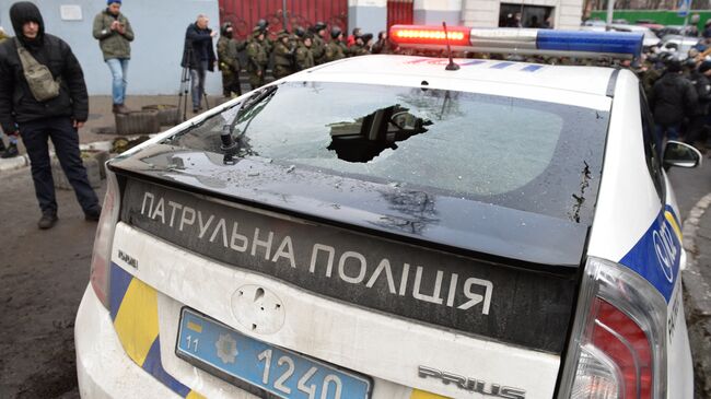 Автомобиль полиции Украины. Архивное фото