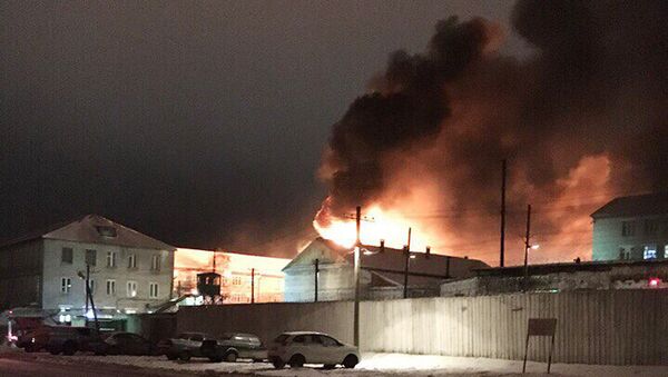 Пожар в колонии Белый лебедь в Соликамске. 5 декабря 2017