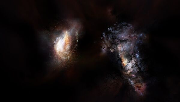 Галактики в скоплении J031132−5823.4, окруженные океаном из темной материи