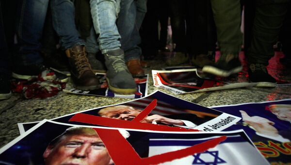 Протест в Вифлееме против решения президента США Дональда Трампа признать Иерусалим столицей Израиля. Архивное фото