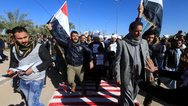 Протест против решения США по Иерусалиму в Наджафе, Ирак. 8 декабря 2017
