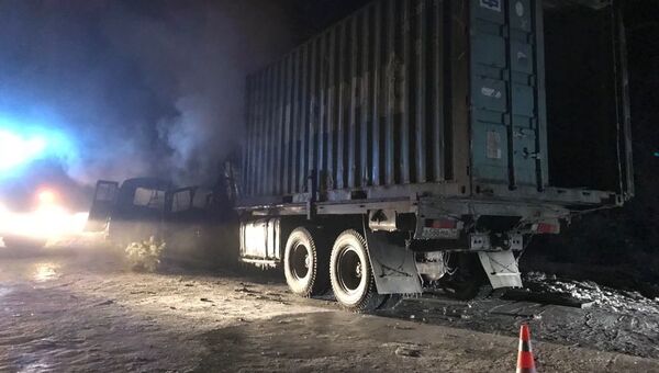 Последствия ДТП в Мегино-Кангаласском районе Якутии. 8 декабря 2017