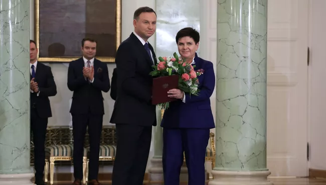 Отставка премьер-министра Польши Беаты Шидло в Варшаве, Польша. 8 декабря 2017