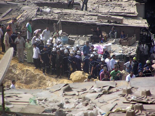 Обрушение скалы на жилой квартал в Каире