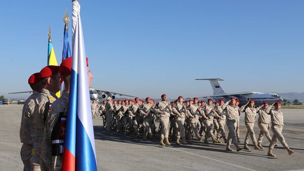 Российские военнослужащие на авиабазе Хмеймим в Сирии. 11 декабря 2017