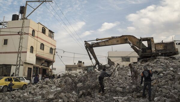 Разрушенный дом в секторе Газа. Архивное фото