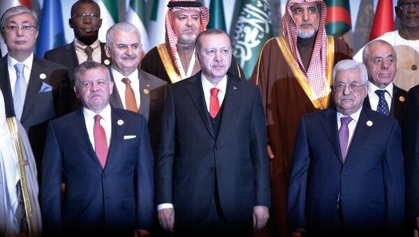 Участники чрезвычайного саммита Организации исламского сотрудничества в Стамбуле