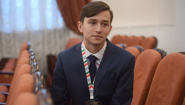 Участник встречи Ольги Васильевой с победителями международных олимпиад