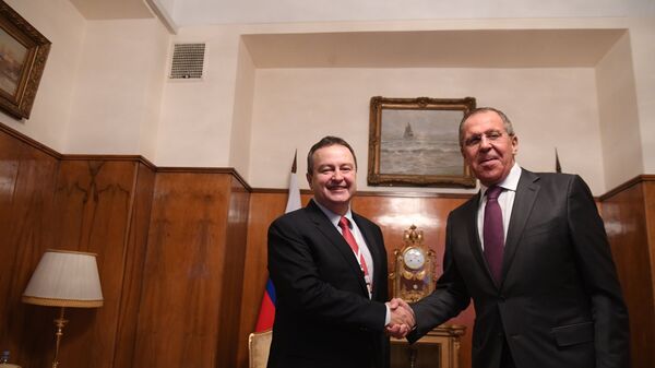 Министр иностранных дел РФ Сергей Лавров и министр иностранных дел Сербии Ивица Дачич. Архивное фото
