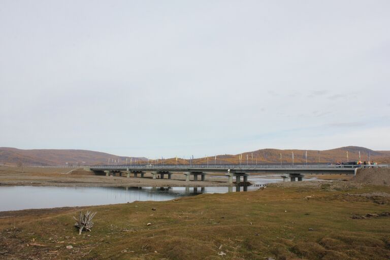 Бурятия, мост через реку Цакирк