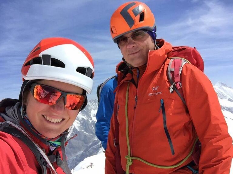 Владимир Беньяш и Елена Калиберда в горах