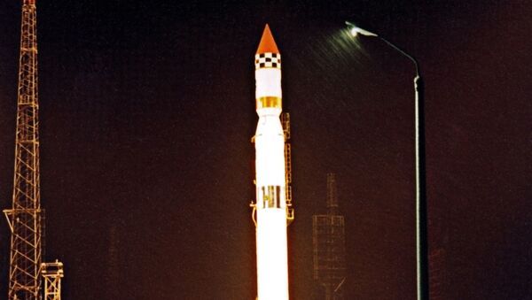 Ракета на старте на космодроме Плесецк. Архивное фото