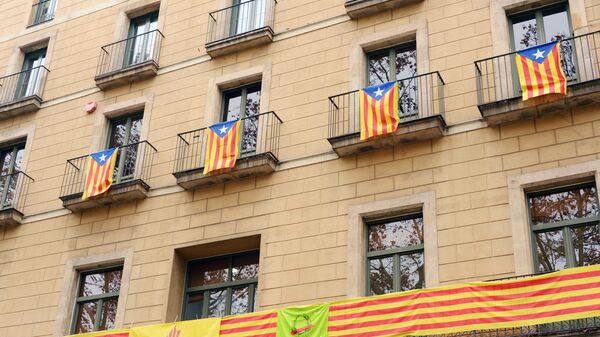 Каталонские флаги. Архивное фото