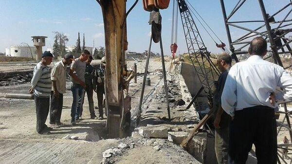 Строительство моста в Сирии