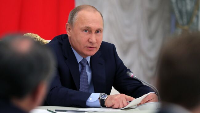 Президент РФ Владимир Путин на заседании Совета по стратегическому развитию и приоритетным проектам. 20 декабря 2017