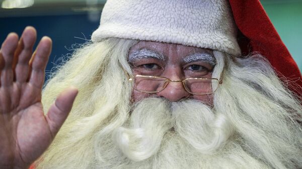 Гость из Лапландии, финский Дед Мороз – Йоулупукки в аэропорту Пулково