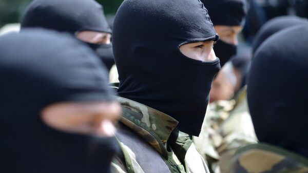 Новобранцы батальона Азов в Киеве