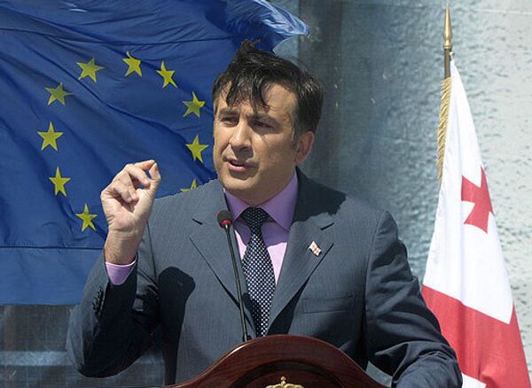 Михаил Саакашвили, флаг ЕС