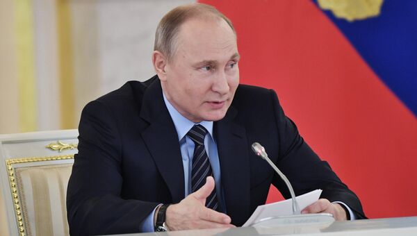 Президент РФ Владимир Путин на заседании Совета по культуре и искусству. 21 декабря 2017
