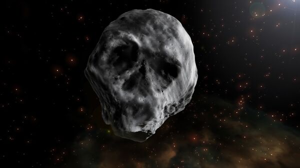  Хэллоуинский астероида 2015 TB145 в виде черепа