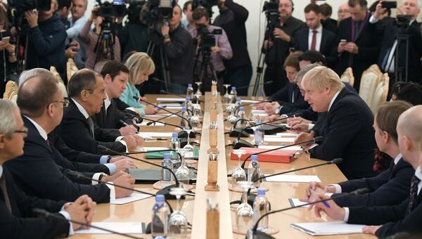 Встреча глав МИД РФ и Великобритании Сергея Лаврова и Бориса Джонсона. 22 декабря 2017