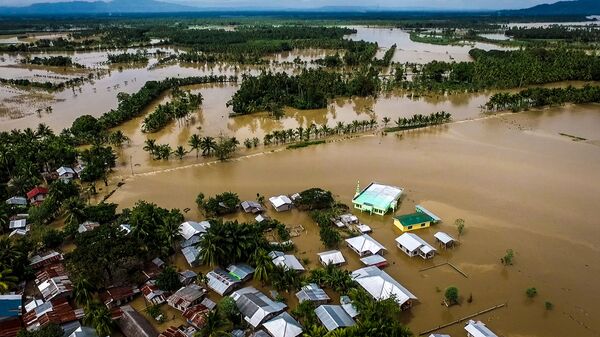 Затопленная часть муниципалитета Кабакан на южном острове Минданао, Филиппины