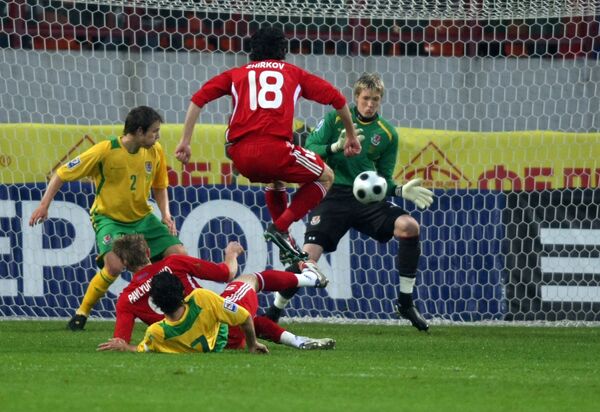 Отборочный матч ЧМ-2010 по футболу Россия - Уэльс