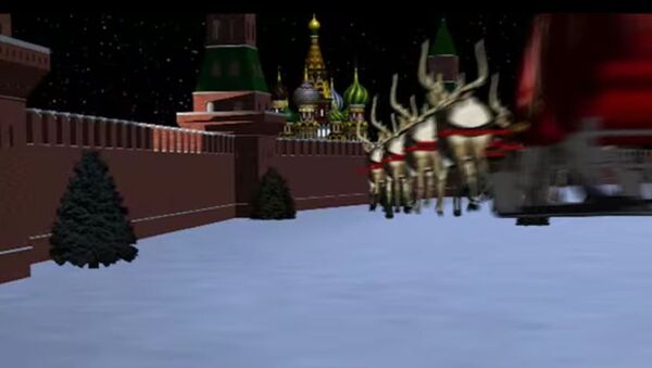 Санта-Клаус пролетел над Москвой и Санкт-Петербургом